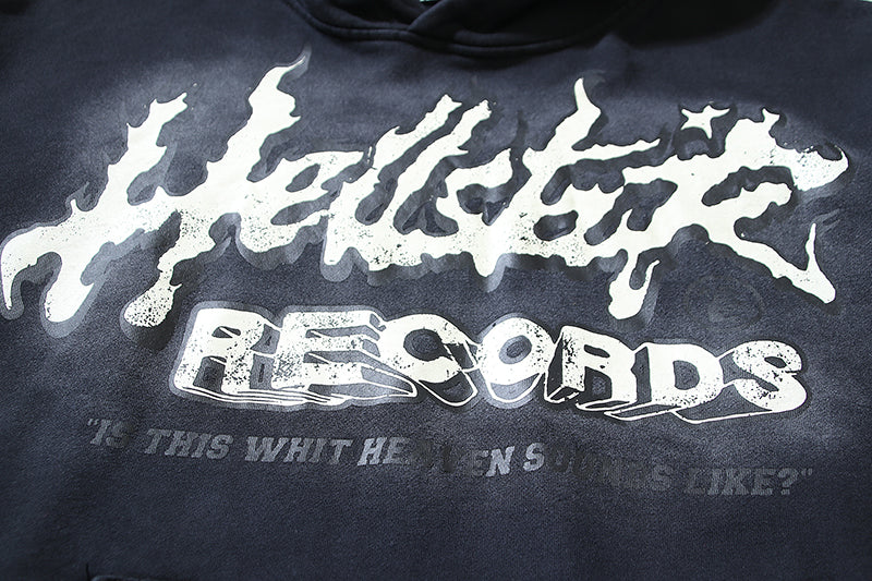 Hellstar Records Tie Dye Hoodie Black