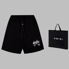 AMIRI Straight-Leg Logo-Embroidered Cotton-Jersey Shorts