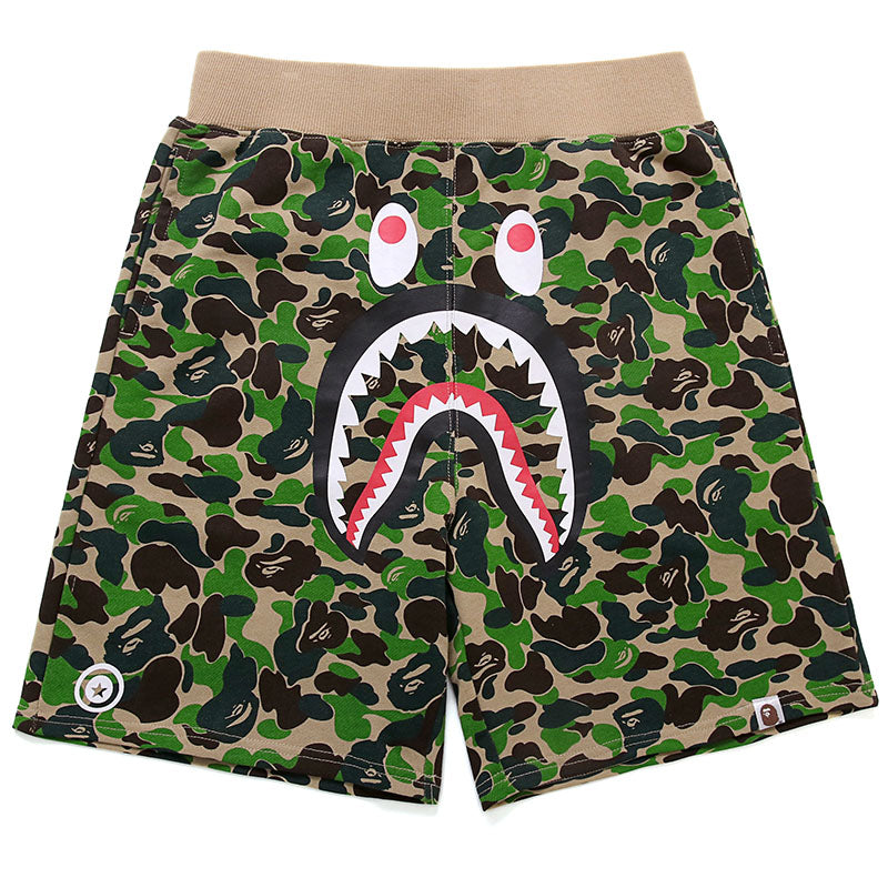 BAPE Double-Hat Big ABC Camo Shark Shorts