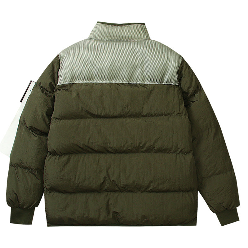 STONE ISLAND Multi-element patchwork down jacket