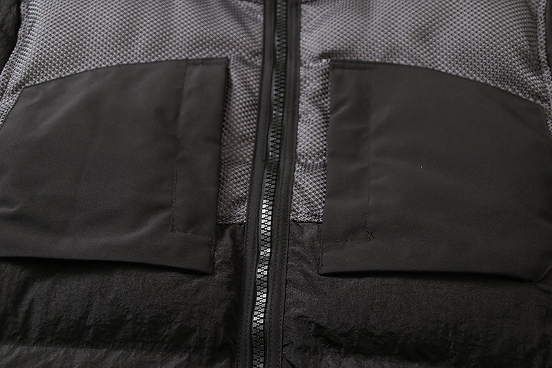 STONE ISLAND Multi-element patchwork down jacket