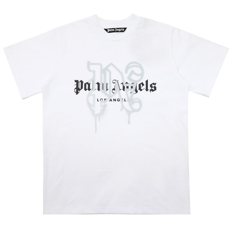 Palm Angels logo-print cotton T-shirts