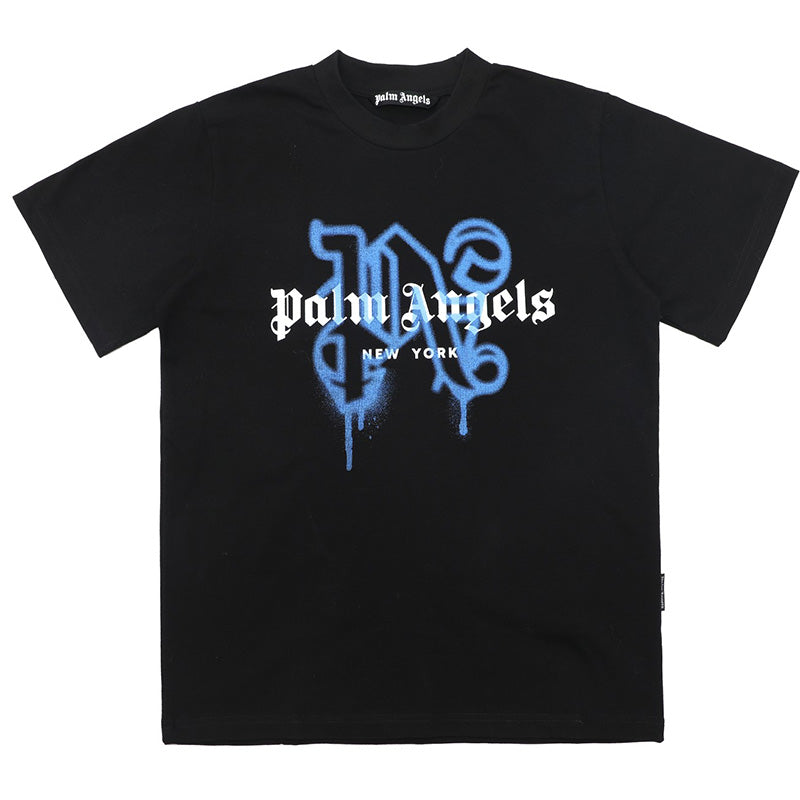 Palm Angels logo-print cotton T-shirts