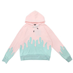 Palm Angels Layered Flames Drawstring Hoodie