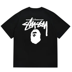 BAPE X Stussy Basic Pigment Dyed Tee