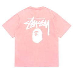 BAPE X Stussy Basic Pigment Dyed Tee