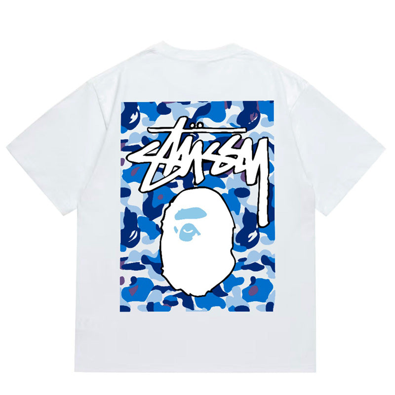 BAPE X Stussy Ape Head Tee