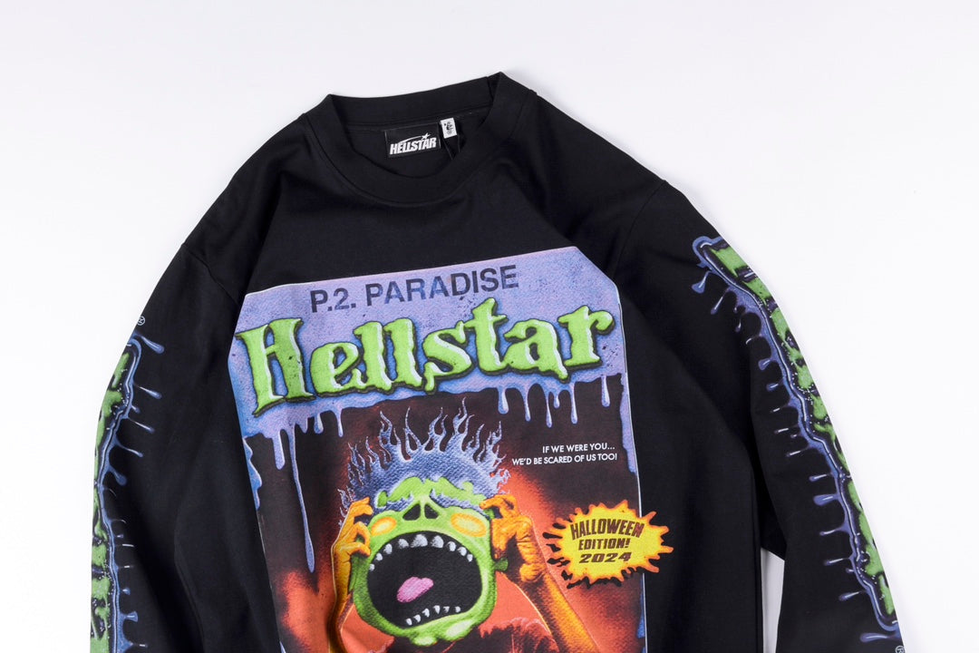 Hellstar Horror Book Longsleeves T-shirt