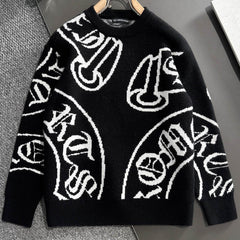 Chrome Hearts Classic Jacquard Lettered Pullover Sweater