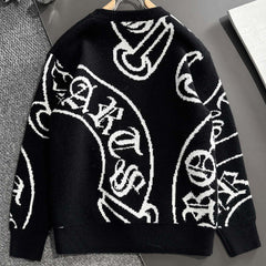 Chrome Hearts Classic Jacquard Lettered Pullover Sweater