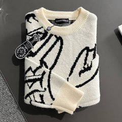 Chrome Hearts Classic Jacquard Lettered Pullover Sweater