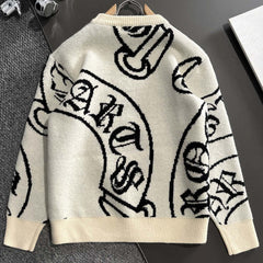 Chrome Hearts Classic Jacquard Lettered Pullover Sweater