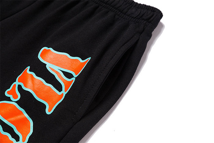 VLONE Men's 3M Reflective Simple Letters Shorts