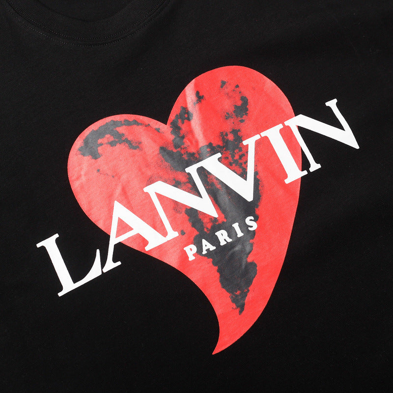 LANVIN Loving heart T-Shirt Black