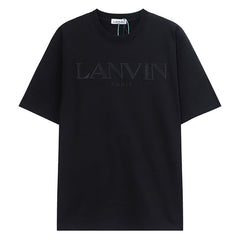 LANVIN Letter Embroidery Logo T-Shirt