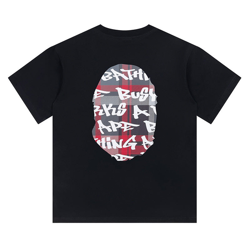 BAPE Stroke Camo By Bathing Big Ape Head T-Shirt