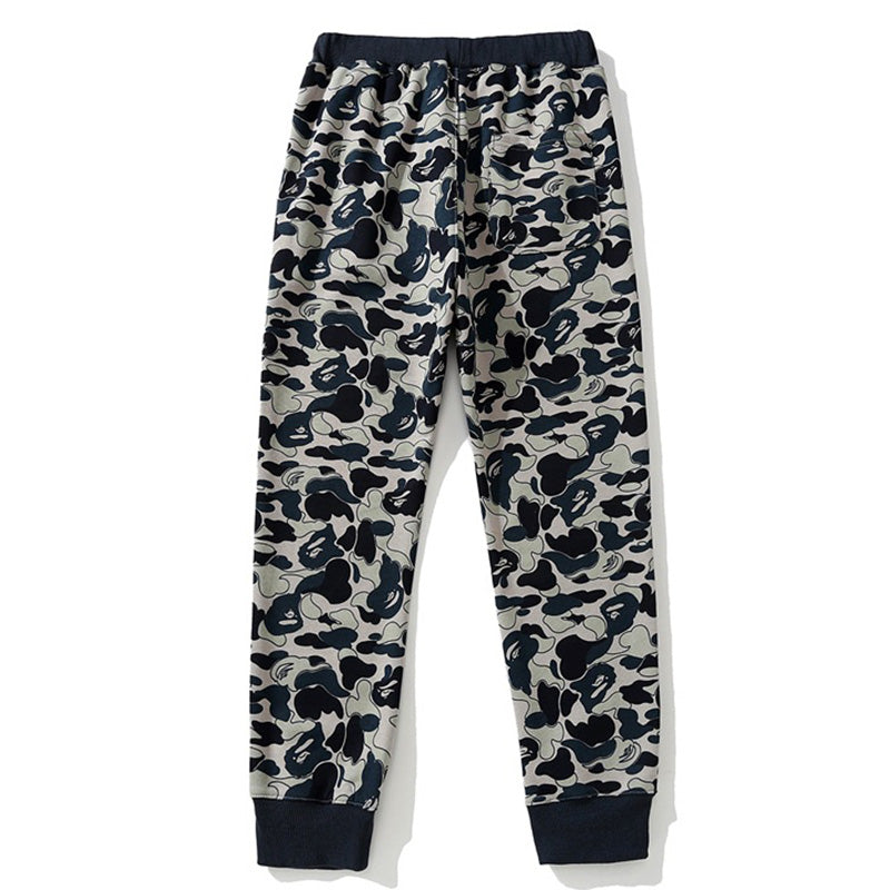 BAPE Camouflage shark head print pants