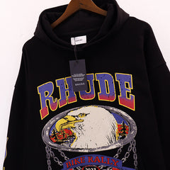 RHUDE Cartoon letter pattern printing Hoodie