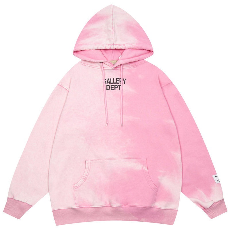 Gallery Dept. Logo-Print Bleached Cotton-Jersey Zip-Up Hoodie