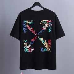 OFF-WHITE Colorful printed arrow pattern T-Shirts