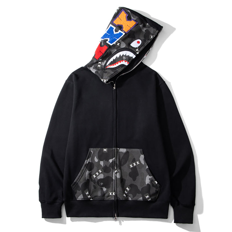 BAPE XXX Camo Shark Hoodie