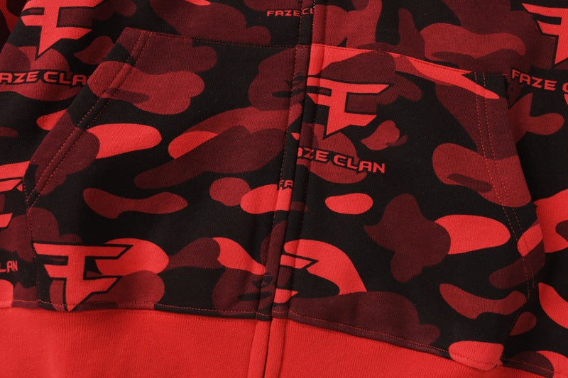 BAPE Red Camo Ape Head Hoodie