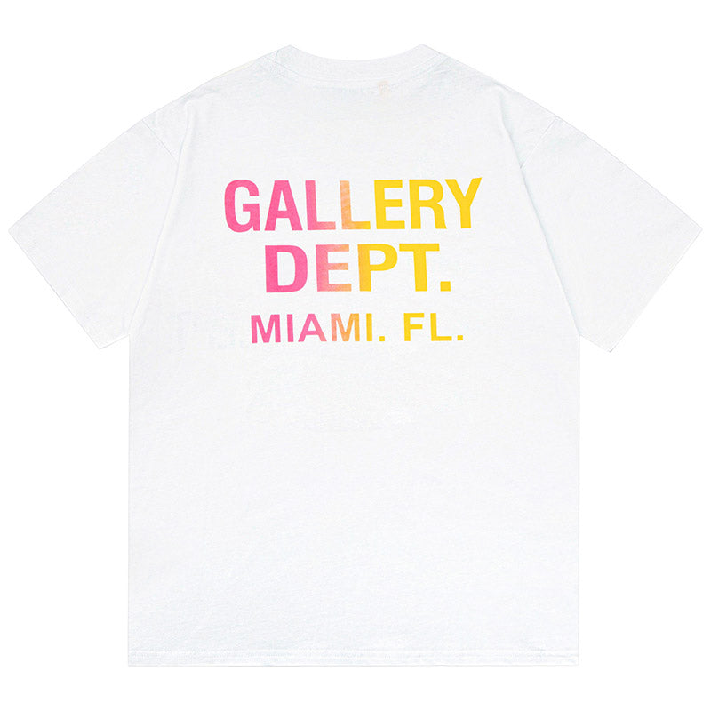 Gallery Dept. Paint-splattered Logo-print Cotton-jersey T-shirt