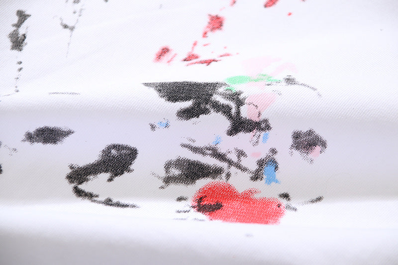 Gallery Dept.Paint-Splattered Logo-Print Cotton-Jersey T-Shirt