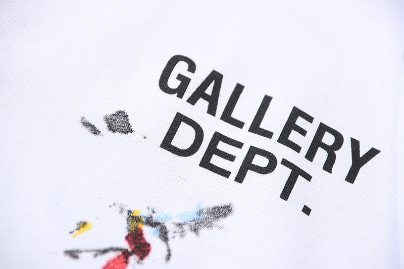 Gallery Dept.Paint-Splattered Logo-Print Cotton-Jersey T-Shirt