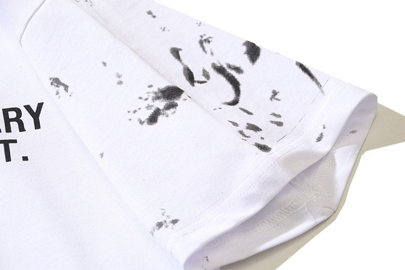 Gallery Dept.Paint-Splattered Logo-Print Cotton-Jersey T-Shirt