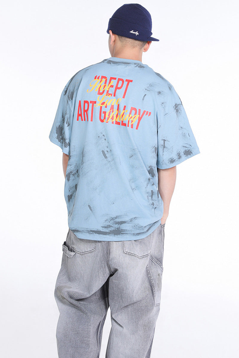 Gallery Dept.Mud Dyed Hand Painted Balenciaga Style T-Shirts