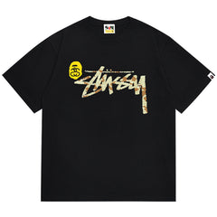 BAPEX Stussy Shark Print  T-Shirt