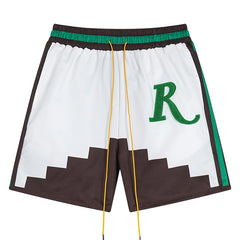 RHUDE  Letters Mesh Drawstring Shorts