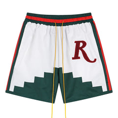 RHUDE  Letters Mesh Drawstring Shorts