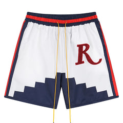 RHUDE  Letters Mesh Drawstring Shorts