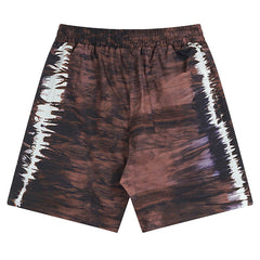 AMIRI Tie-dye letter logo printed casual shorts