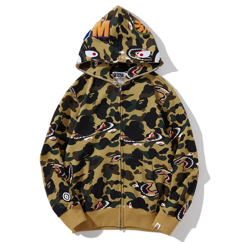 BAPE Shark 1st Camo Shark Zip Hoodie