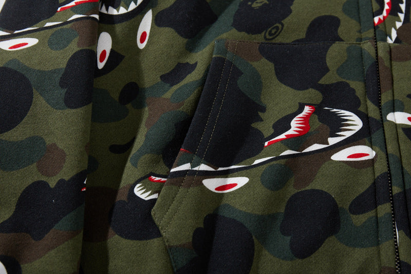 BAPE Shark 1st Camo Shark Zip Hoodie