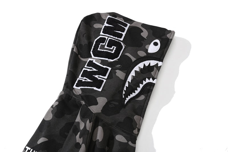 BEP x BAPE ColorCamo Shark Full Zip Hoodie