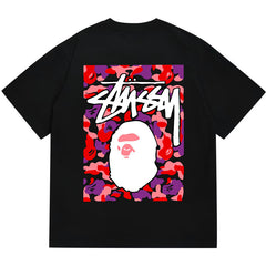 BAPE X Stussy Ape Head Tee