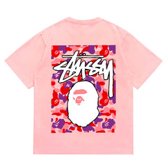 BAPE X Stussy Ape Head Tee