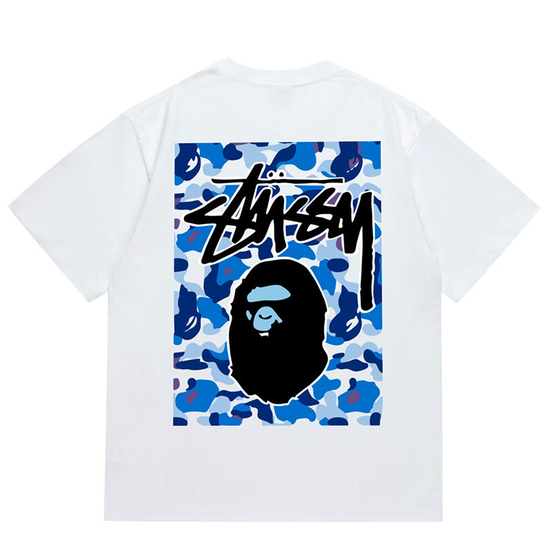 BAPE X Stussy Ape Head Tee