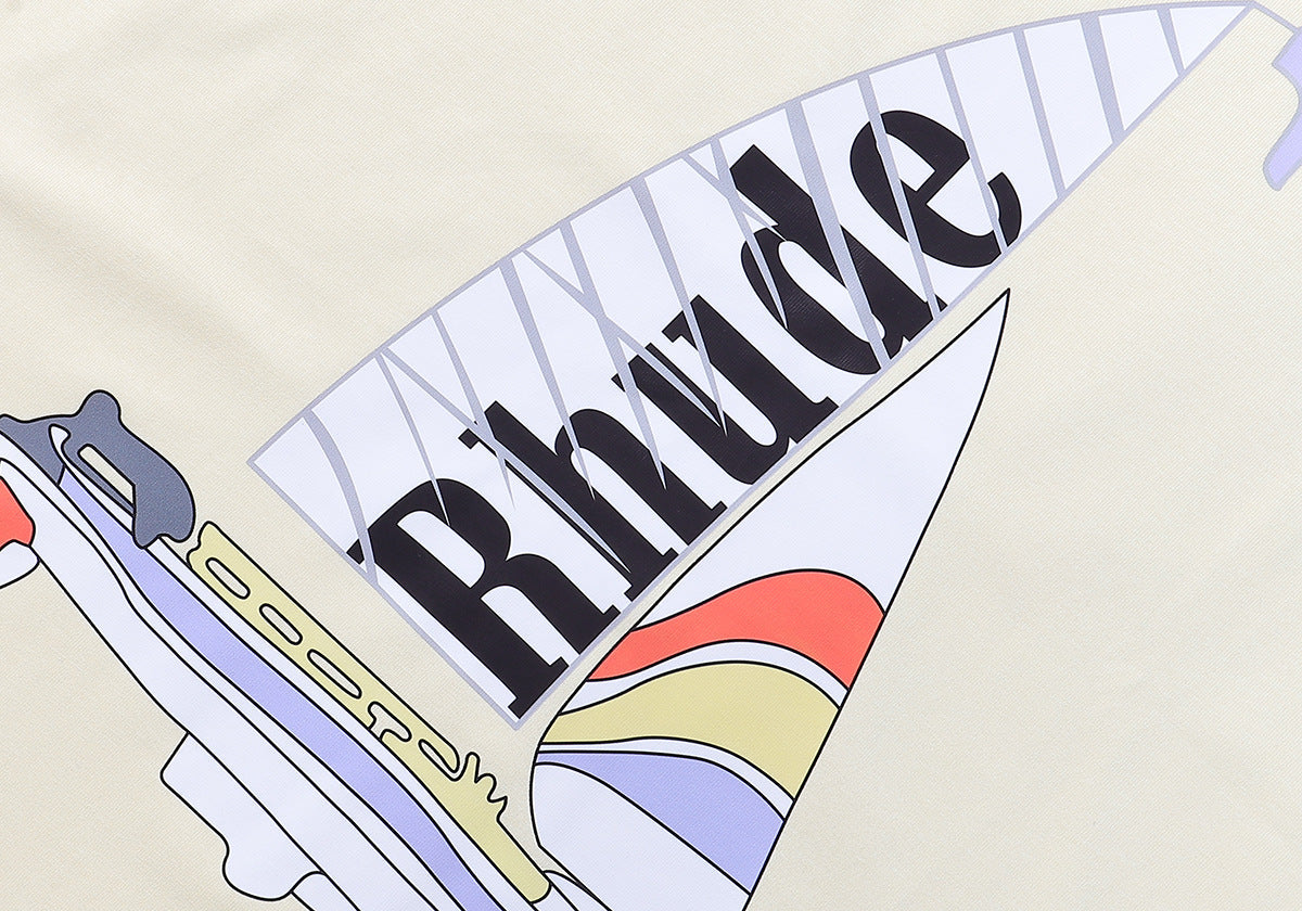 RHUDE Catamaran Champion Cotton T-Shrit