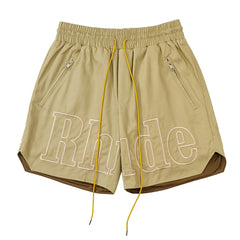 RHUDE logo-print drawstring swim Shorts