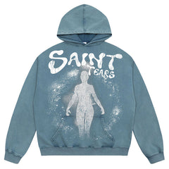 SAINT MICHAEL Portrait Pattern Print Hoodies