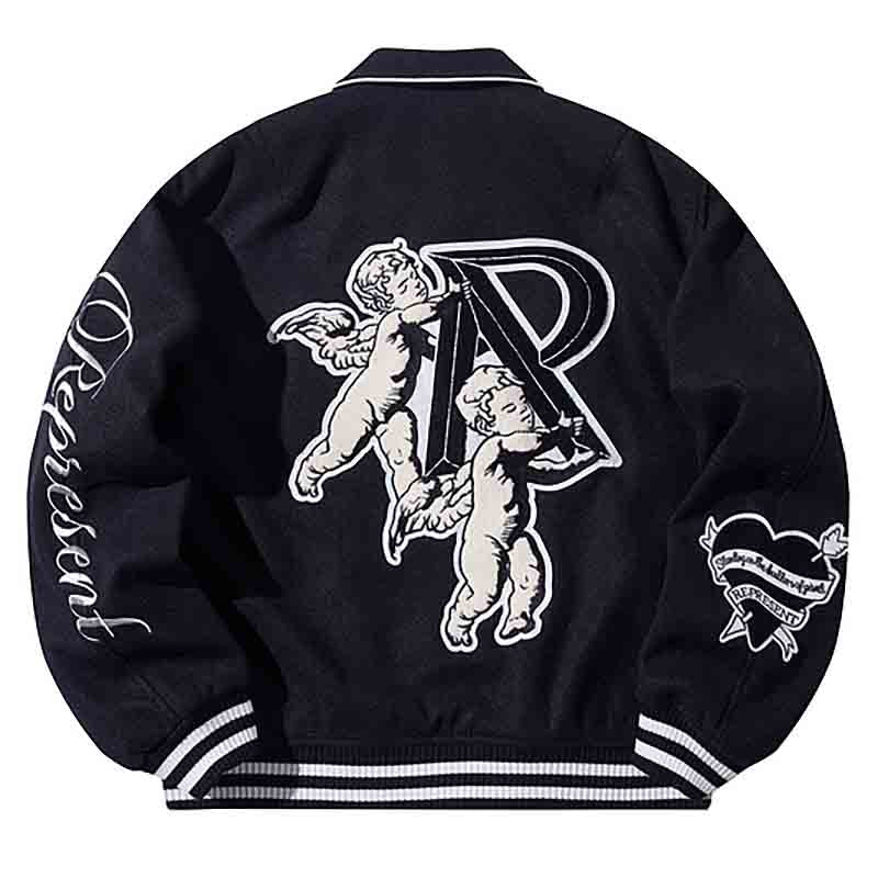 REPRESENT CHERUB WOOL VARSITY JACKET