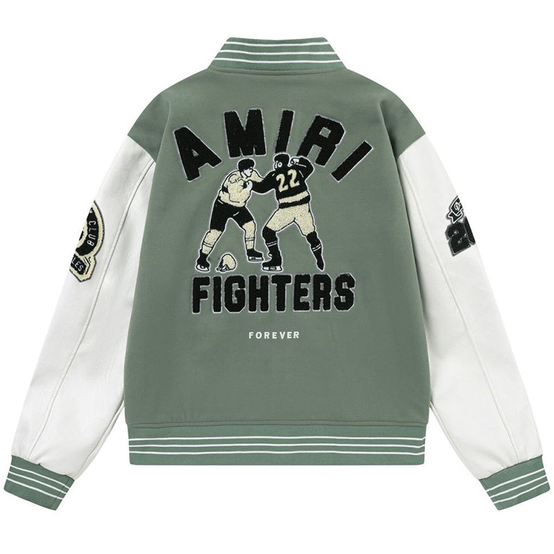 AMlRl appliqué-logo Varsity Jackets