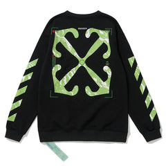 OFF-WHITE Diag-stripe Cotton Sweatshirts