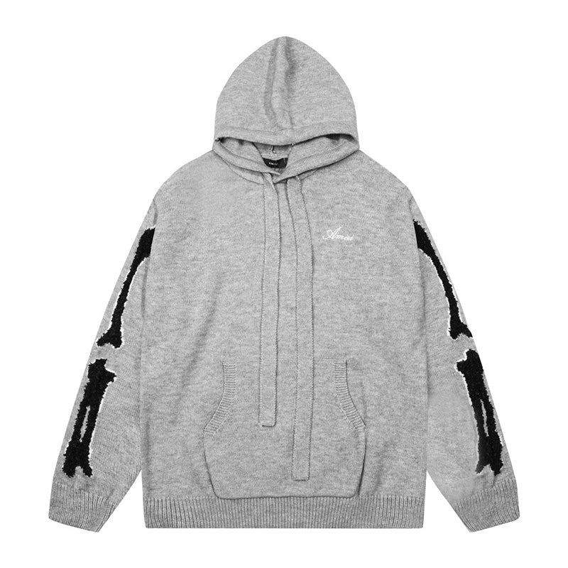 AMIRI  Logo Jacquard Tassels Destroyed Hole Hooded Sweaters