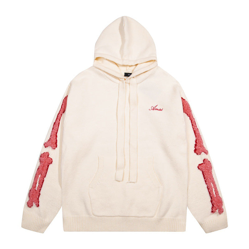 AMIRI  Logo Jacquard Tassels Destroyed Hole Hooded Sweaters